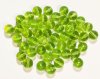 25 8mm Round Transparent Spring Green Glass Beads