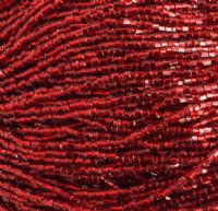 1 Hank of 10/0 Two-Cut Silver Lined Red Seed Beads