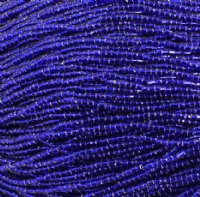 1 Hank of 10/0 Two-Cut Silver Lined Royal Blue Seed Beads