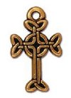 1 18.5x11.25mm TierraCast Antique Gold Medium Celtic Cross 