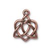 1 20.6x15.7mm TierraCast Antique Copper Celtic Open Knot Heart Pendant