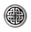 1 10mm TierraCast Antique Silver Celtic Circle Bead