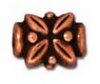 1 8x6mm TierraCast Antique Copper Leaf Bead