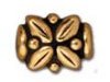 1 8x6mm TierraCast Antique Gold Leaf Bead