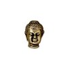 1, 13.5mm Large Hole TierraCast Antique Gold Buddha Head Bead
