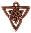 1 21mm TierraCast Antique Copper Open Celtic Triad Pendant