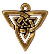 1 21mm TierraCast Antique Gold Open Celtic Triad Pendant