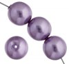 16 inch strand of 4mm Violet Round Glass Pearl Beads