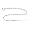 SS2008 1 Pair of 2 inch Cable Chain Ear Thread with 3mm Ring