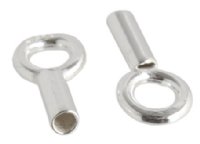 SS2403 Set of 2, 8mm Crimp End with 1.2mm Loop