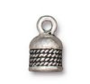1, 12.47x7.75mm TierraCast Antique Silver Rope Cord End