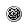 1 7x3mm TierraCast Flat Antique Silver Disk Bead with Celtic Knot Design