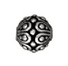 1 7mm TierraCast Round Antique Silver Casbah Bead