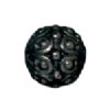 1 7mm TierraCast Round Black Casbah Bead