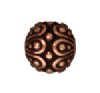 1 7mm TierraCast Round Antique Copper Casbah Bead