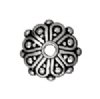 1 6x8.5mm TierraCast Antique Silver Oasis Rondelle Bead