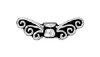 1 4x13.5mm Antique Silver TierraCast Fairy Wing Bead