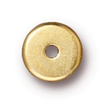 10 7mm TierraCast Gold Heishi Disk Beads