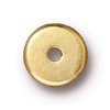 10 7mm TierraCast Gold Heishi Disk Beads