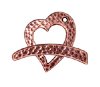 1 21mm TierraCast Hammered Antique Copper Heart Toggle 