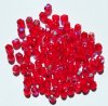 100 4mm Faceted Red AB Firepolish Beads