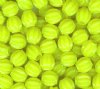 100 10x9mm Neon Yellow Ridged Acrylic Oval Beads