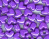50 12x10mm Acrylic Opaque Purple Heart Beads