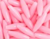 100 19x6mm Acrylic Opaque Light Pink Spaghetti Beads