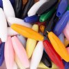 100 19x6mm Acrylic Opaque Mix Spaghetti Beads