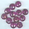 12, 20mm Acrylic Faceted Dark Amethyst Round Beads
