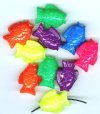 10 24x19mm Large Acrylic Fish Bead Mix