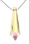 50, 27x8mm Acrylic Crystal AB Drop Beads