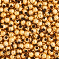 1000, 3mm Round Gold Acrylic Beads