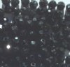 100 4mm Faceted Black Acrylic Beads