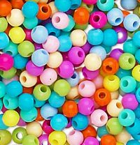 500 4mm Opaque Pastel Mixed Acrylic Beads