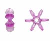 100, 5x14mm Acrylic Transparent Amethyst Paddle Wheel Beads