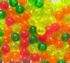 100 6mm Transparent Neon Mix Round Acrylic Beads