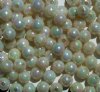 100 6mm Opaque White AB Round Acrylic Beads
