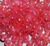 100 6mm Transparent Pink AB Round Acrylic Beads