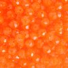 200 6mm Acrylic Faceted Orange Beads
