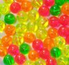 100 8mm Transparent Neon Mix Round Acrylic Beads