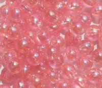 100 8mm Transparent Pink AB Acrylic Beads
