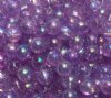 100 8mm Transparent Violet AB Acrylic Beads
