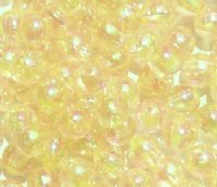 100 8mm Transparent Yellow AB Acrylic Beads