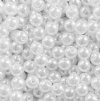 100 8mm Round White Pearl Acrylic Beads