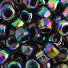 100 6x9mm Opaque Black Iris Acrylic Crow Beads