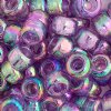 100 6x9mm Transparent Amethyst Iris Acrylic Crow Beads