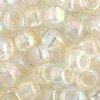 100 6x9mm Transparent Crystal Iris Acrylic Crow Beads