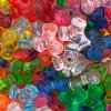100, 11mm Transparent Multi Mixed Acrylic Tri-Beads