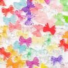 40 Grams of Transparent Mixed Multicolor Super Cute Acrylic Bow Beads